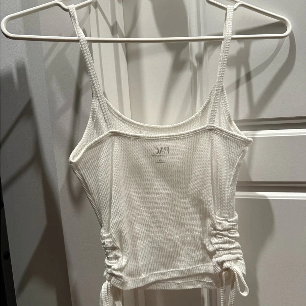 White Ribbed Tank Top - Picture 2 of 3